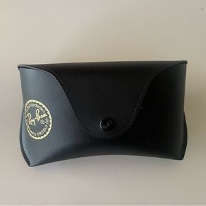 Ray-Ban Black Leather Snap Sunglasses Holder